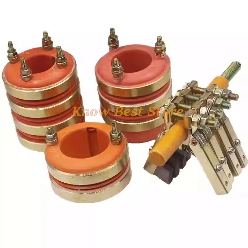 1PCS Collecting Ring Conductive Slip Ring 2-channel 3-channel 4-channel Keyway 8-shaped C  Brush