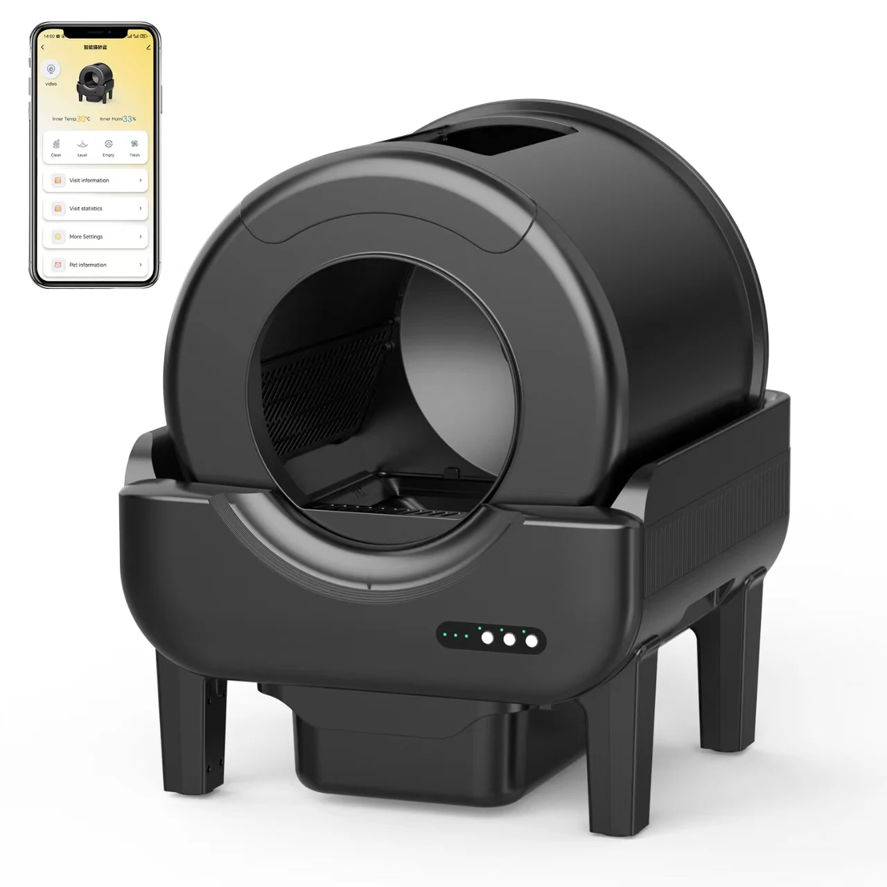 

OEM 2026 Pre-sale Newest WIFI Automatic Smart Pet Cat Litter Box Large Size 65L Closed Fresh Air Tray Support Exclusive Agent