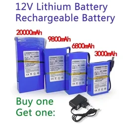 Rechargeable Li-ion Battery, High Capacity AC Charger, 4 Traffic Development Types, New, DC 12V, 6800-20000 mAh