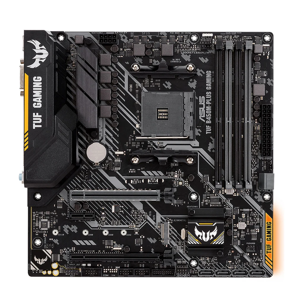 ASUS B450M B450 Motherboard TUF B450M-PLUS GAMING AM4 support Ryzen 5 5600G 5700 5300G 5700 3900 1500 cpus DDR4 64GB M.2 ATX