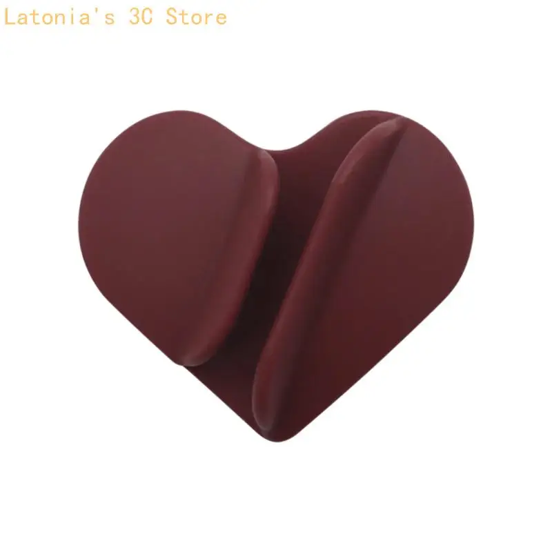 Small Phone Back Beauty Holder with Matte Shell and Heart Design X3UB