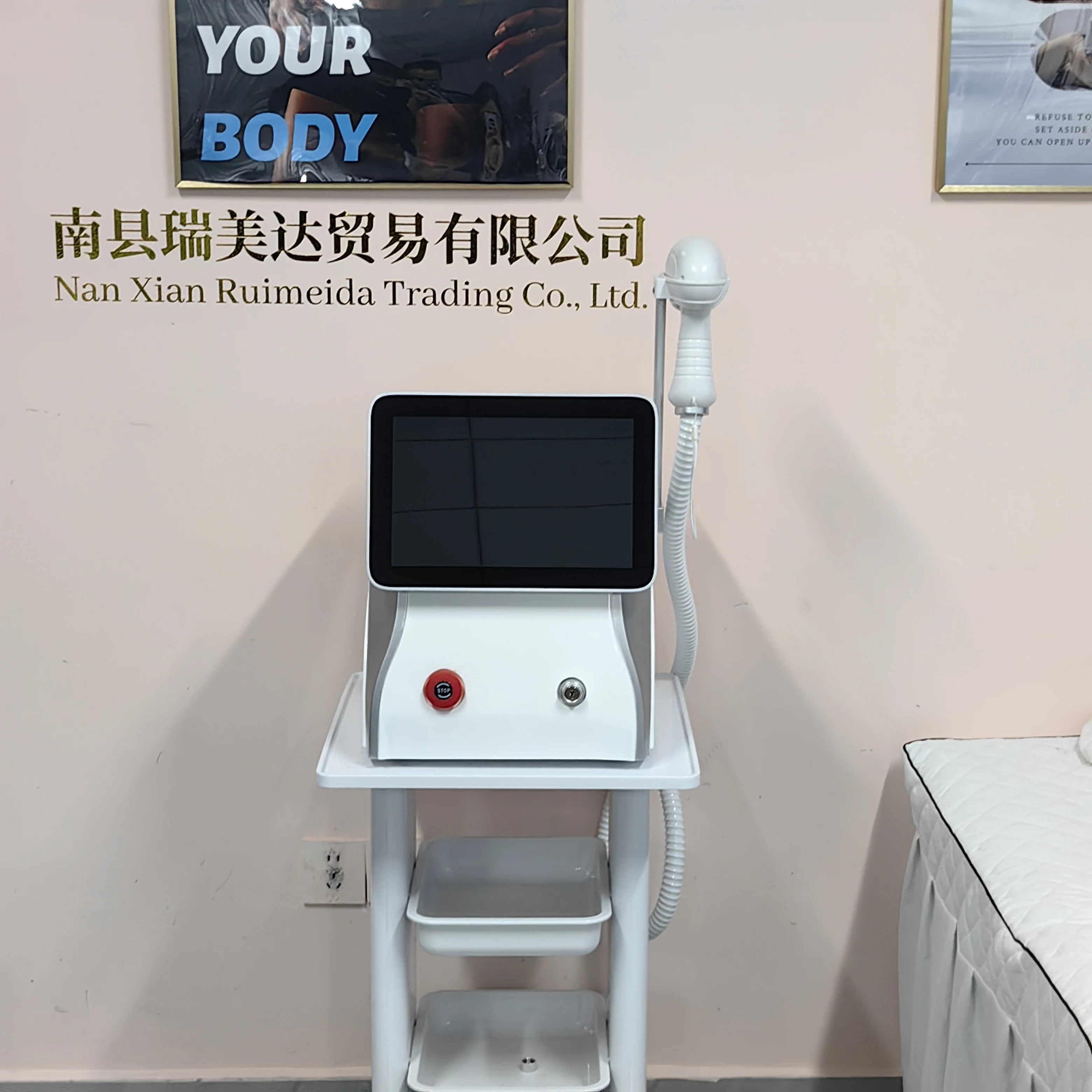 808nmDiode Laser Hair Removal Machine 3Wavelengths755nm1064nm Painless Permanent Epilator with Cooling Touch Screen for Home Use