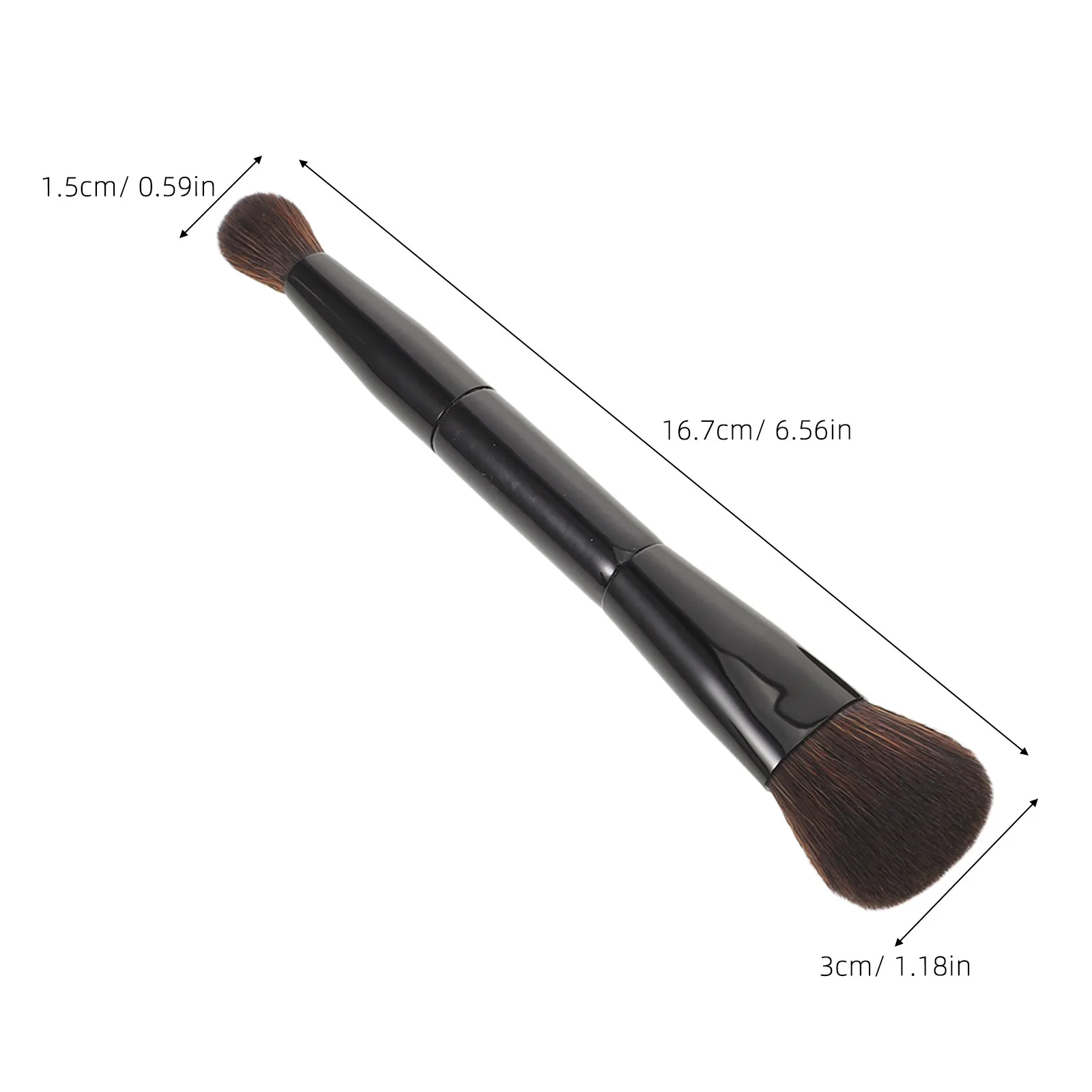 Face Contour Brush Set 2pcs – Double-Sided Multifunctional Blush & Highlight Brush for Travel Makeup Bag