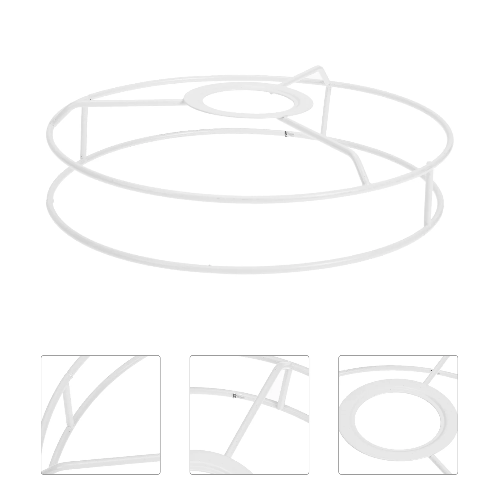 Round Lampshade Frames Metal Wire Lamp Cover Ring Support For Holder Shades Lighting Accessories Ceiling Lamp Shade Frame