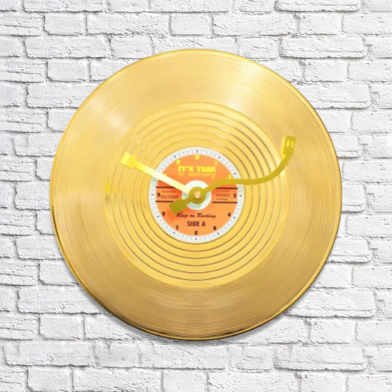 

Vintage Vinyl Record Wall Clock Decorative Fake Records Diy Bedroom Living Room Music Wall Decor Clocks For Home Office Coffee