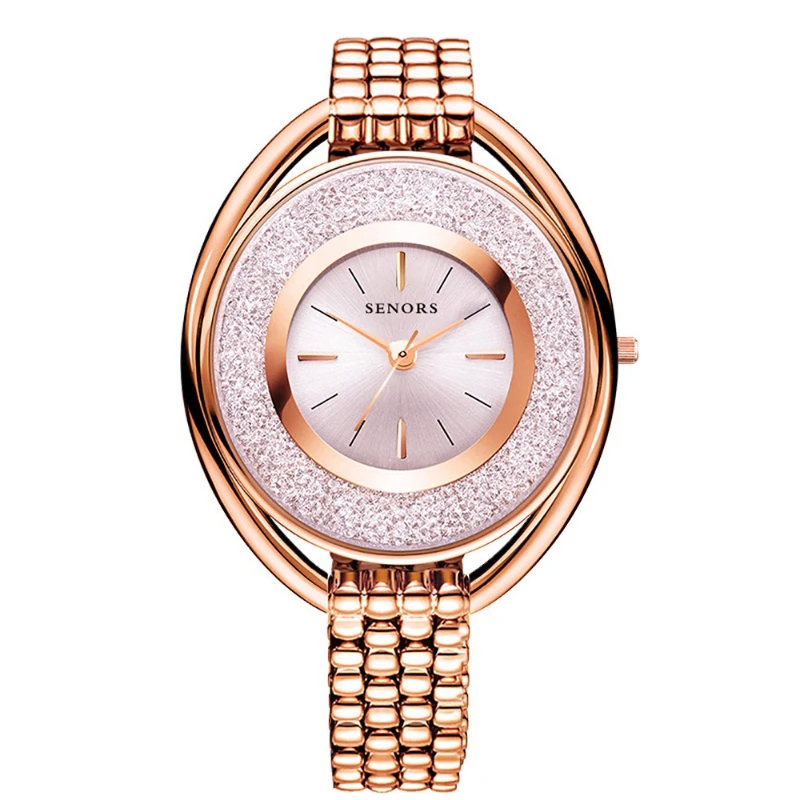 Elegantsimple and fashionable quartz watch 2025 new diamond-encrusted alloy waterproof trend classic women's watch birthday gift