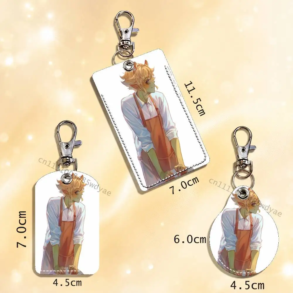 M-Mushroom O-Oasis M-Michael Card Case Leather Card Holder Keychain Key Ring Transportation Card Case view 6