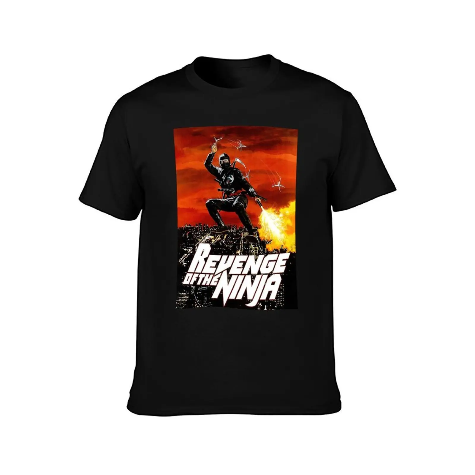 Revenge of the Ninja Cover HD T-Shirt, Summer Casual Cotton Tee, Oversized Streetwear Tops, Vintage Graphic Print, 100% Cotton