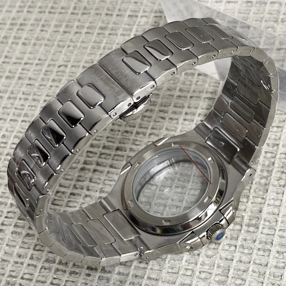 42mm Slver Case Waterproof And NH35 Movement 316LStainless Steel Case Strap Gor Men's Watch Modification Accessories