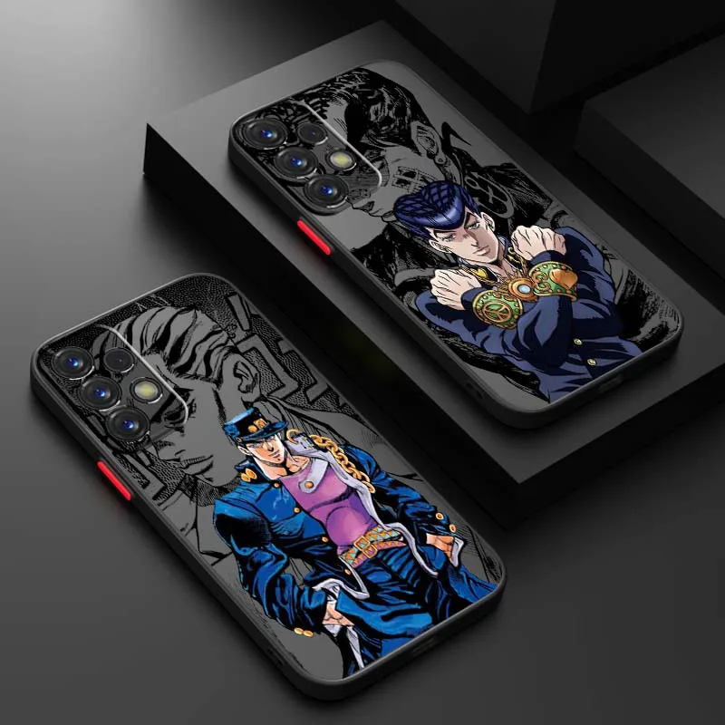 Anime JoJo Bizarre Adventure Phone Case For Samsung A72 A71 A55 A54 A53 A52 A51 A35 A25 A17 A15 A14 5G Frosted Translucent
