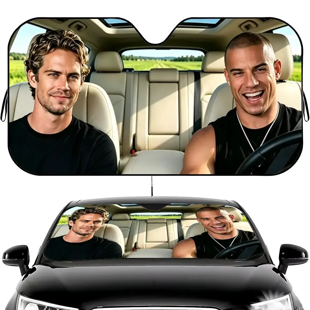 

movie F-Fast & Furious Series Sun Visor Car Windshield Sun Visor - Foldable Universal Fit UV Block Heat Insulation Sunshade