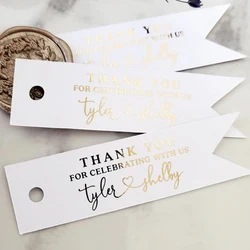 50pcs Custom Wedding Label, Wedding Thank You Label, Wedding Customization Labels Gold Silver Black Text, Personalized Label