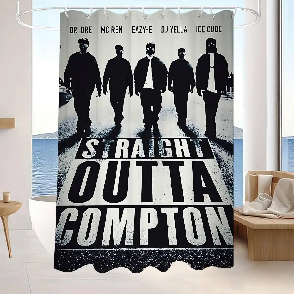 

Классический рэпер N-nwa-S певица забавная и креативная пляжная занавеска для душа водонепроницаемые полиэстеровые занавески для ванной для украшения ванной комнаты