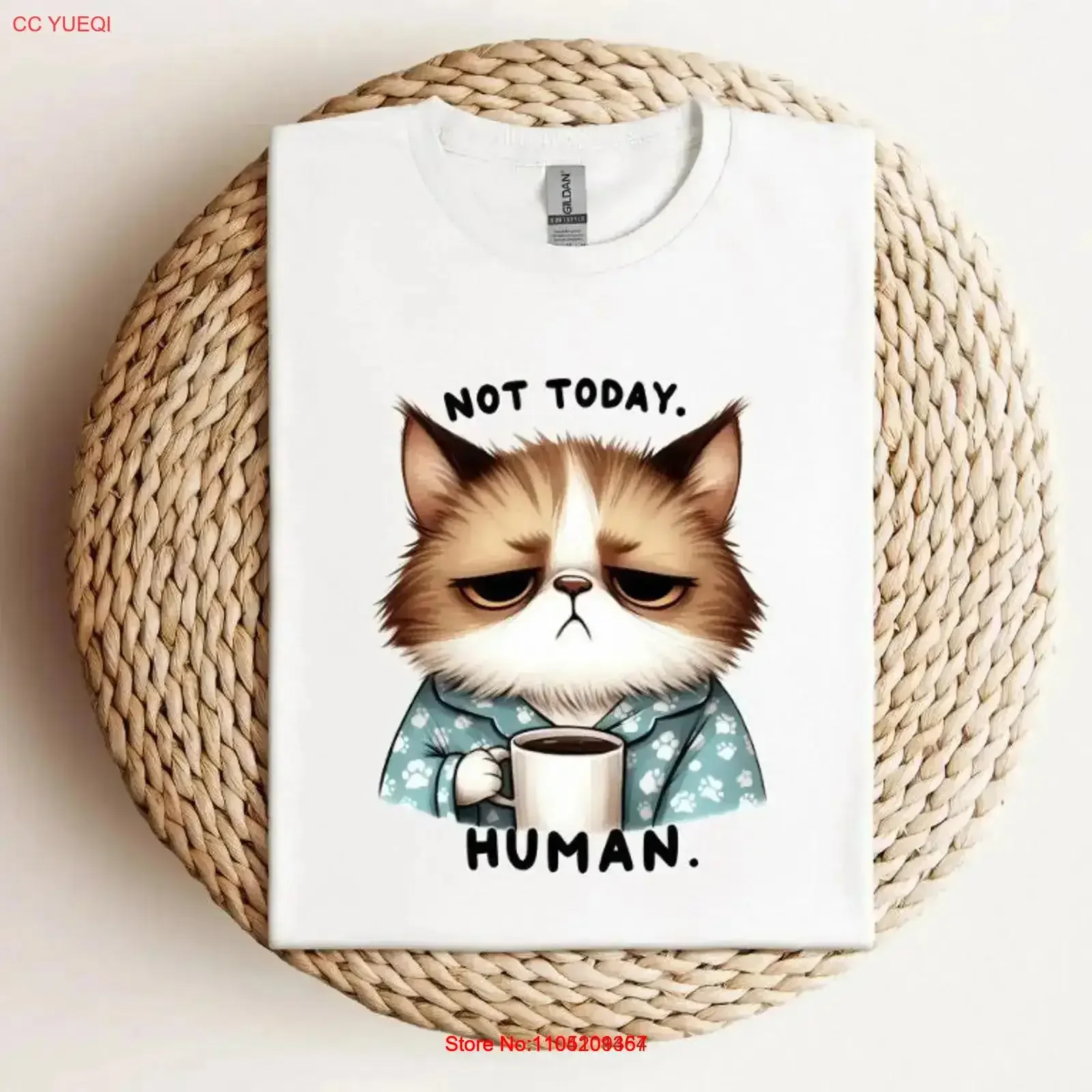

Футболка «Не сегодня» с человеческим котом, забавная футболка для мамы, папы, ленивого отдыха, винтажная, слегка повседневная, с рисунком, домашняя уличная одежда, универсальная