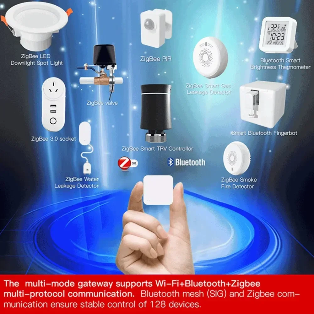 Tuya Zigbee Hub  Wireless Multi Mode Gateway For Smart Home Automation for ZigBee Devices Via Smart Life