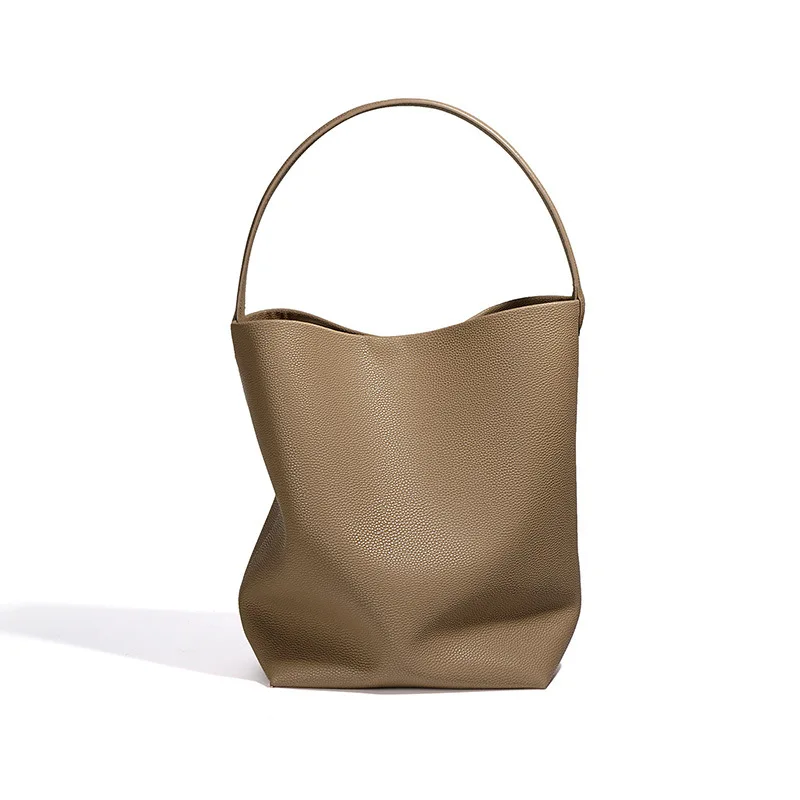 

Jonlily Women Genuine Leather Shoulder Bag New Arrival Handbag Totes Daybag High Capacity Commuter Bag Bucket Bag Purse -KG1388