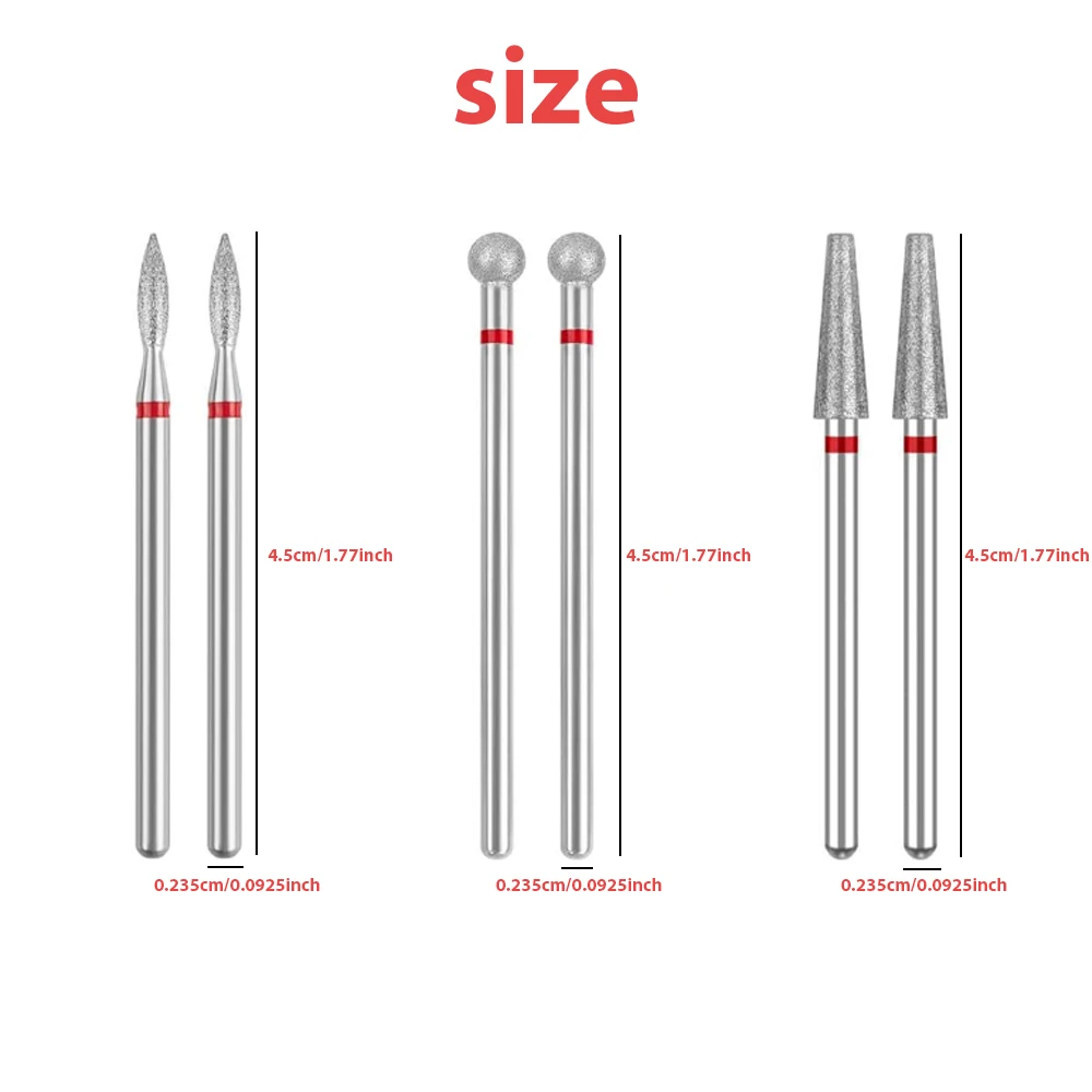 ชุดตะไบเล็บเพชร 5 ชิ้น/ชุด หัวเจียรเล็บไฟฟ้า สำหรับขัดแต่งเล็บและทำเล็บ