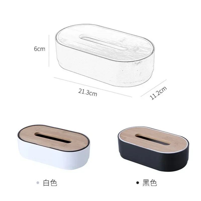 Tissue Box Holder Bamboo Cover Toilet Paper Box Napkin Holder Case Tissue Paper Dispenser Paper Towel Storage Box Tissue Boxes