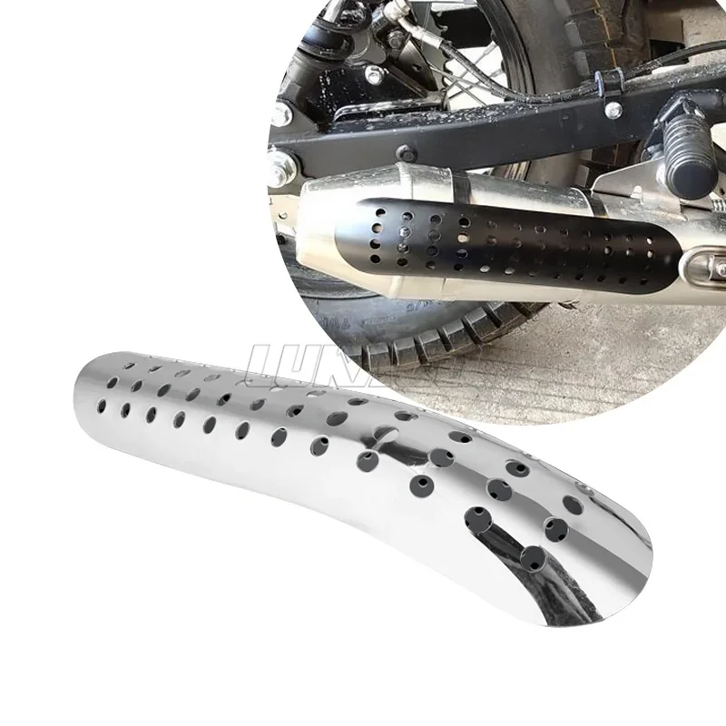 Universal Motorcycle Exhaust Pipe Heat Shield Cover Muffler Protector Guard Moto Accessories Fit For Harley Honda Yamaha Custom