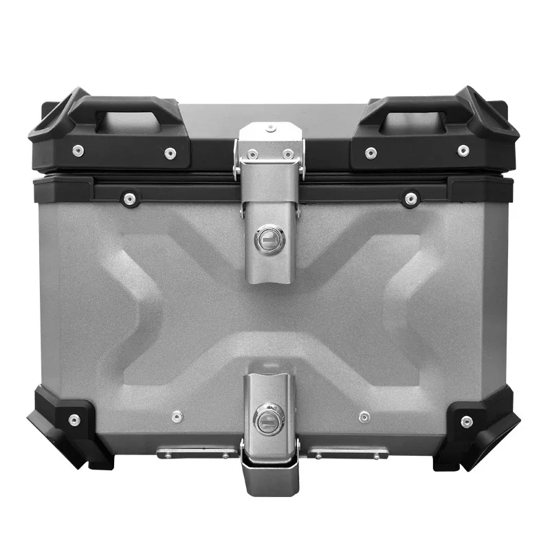 45L quick release motorcycle aluminum top box scooter storage top box waterproof motorcycle tail box