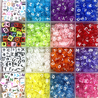 100pcs 7x4mm 6x6mm Russian Korean English Alphabet Letter Beads Charms Beads for Making Jewelry Diy Handmade Bracelets Necklace