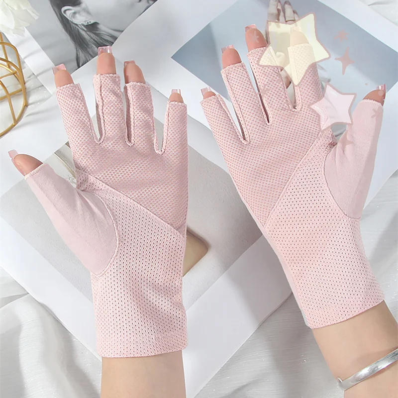 1 Para Rękawic Bez Palców Anty-UV do Paznokci, Ochrona przed Promieniowaniem UV Żelu, Manicure, Lampa LED, Rękawice Chroniące Ręce przed Promieniowaniem