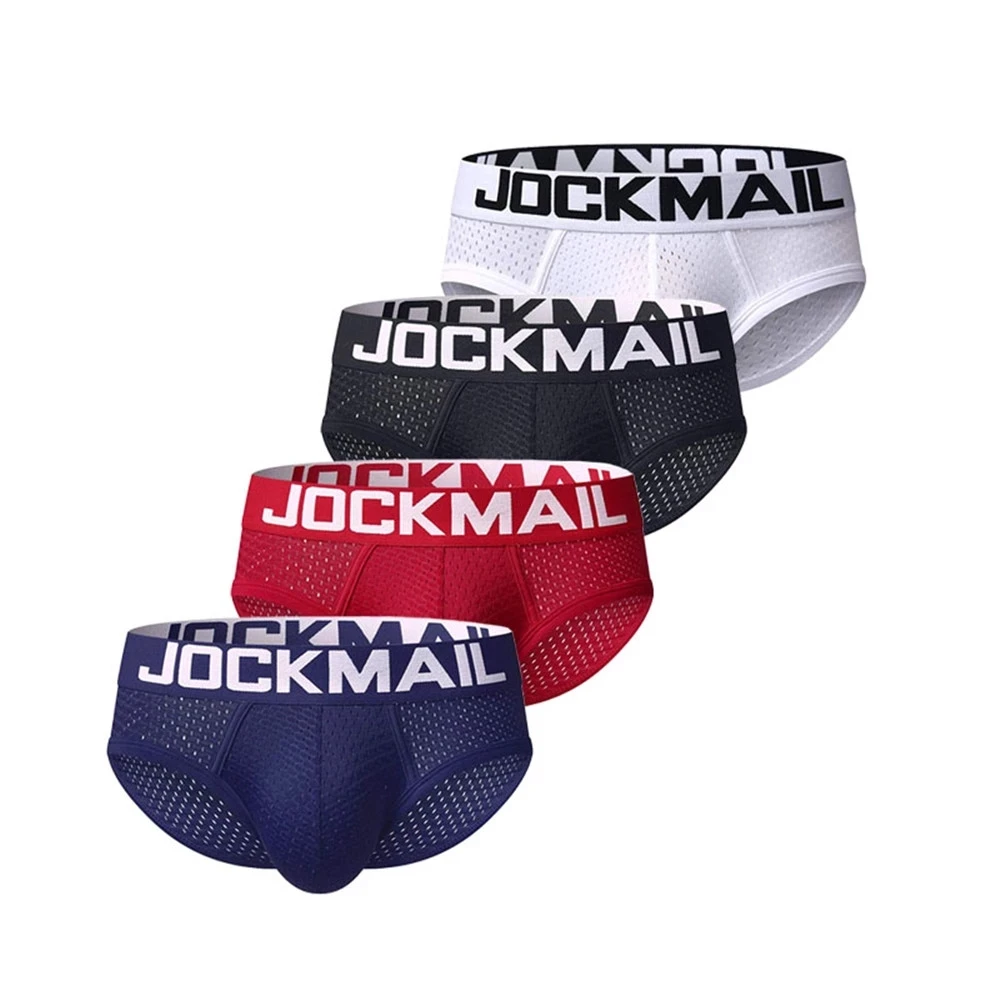 JOCKMAIL Mesh Men Underwear Sexy Men Briefs Breathable Summer men\'s clothes Male Panties Underpants men Shorts