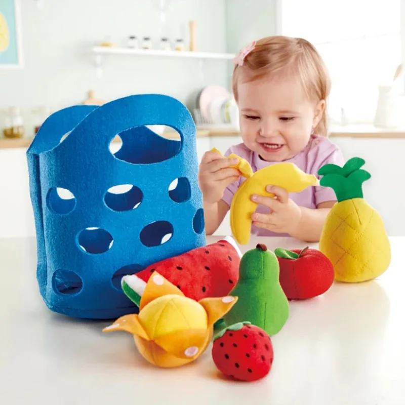 Juego de 8 Uds de cestas de fieltro para comida y verduras, tela de fieltro suave, frutas, juguete para juego de imitación, fruta de fieltro, cocina para niños, juguetes para juegos de rol, regalos