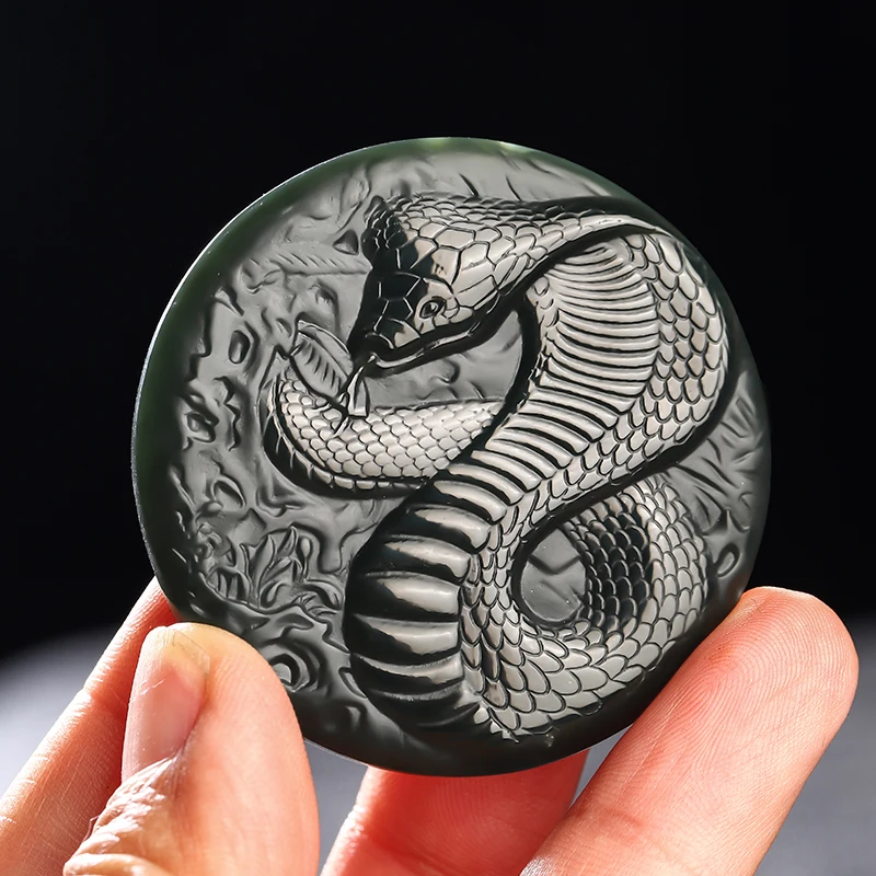 Newest Natural Hetian Jade Exquisite Hand Carved Double-sided Production Delicate Serpentine Pendant Necklace Fine Jewelry