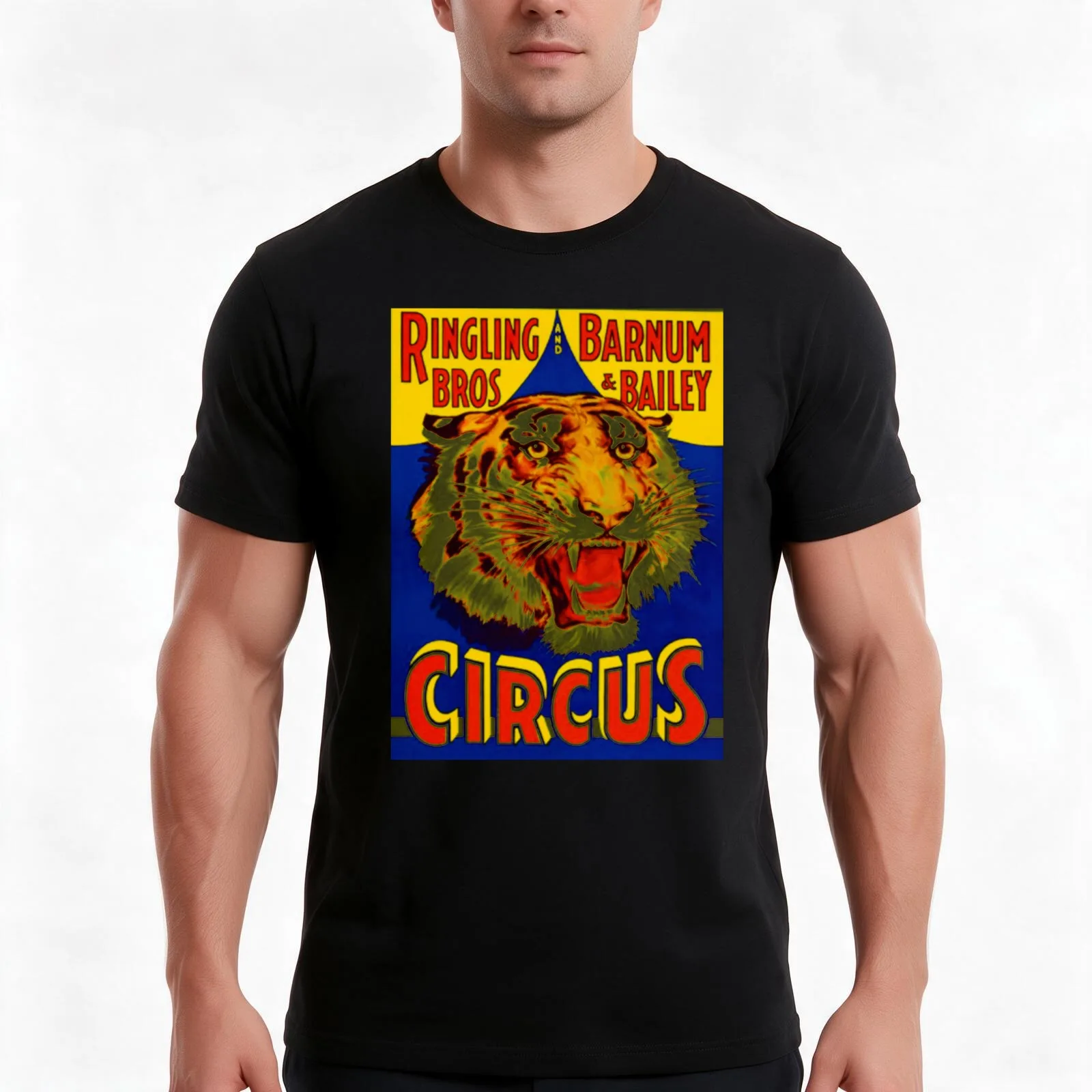 Retro Poster - Ringling Brothers Barnum and Bailey Circus T-Shirt, Summer Casual Cotton Tee, Oversized Streetwear Tops