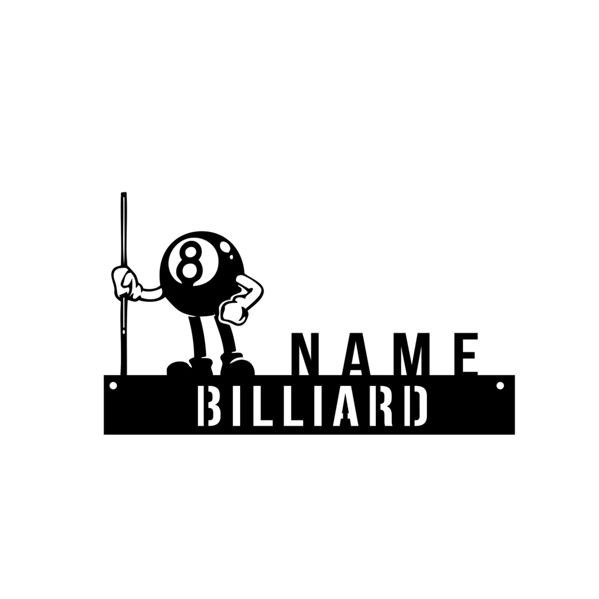 علامات معدنية مخصصة البلياردو منضدية/جدار الفن اسم لوحة معدنية مقهى لعبة غرفة نادي بار ديكور هدايا فريدة البلياردو مدرب الهدايا