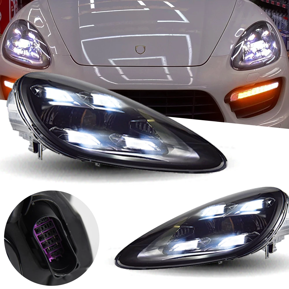 Headlights For Porsche Cayenne LED 2011-2018 Macan Front Head Lamp Car Styling Front DRL Signal Projector Lens Auto Accessories