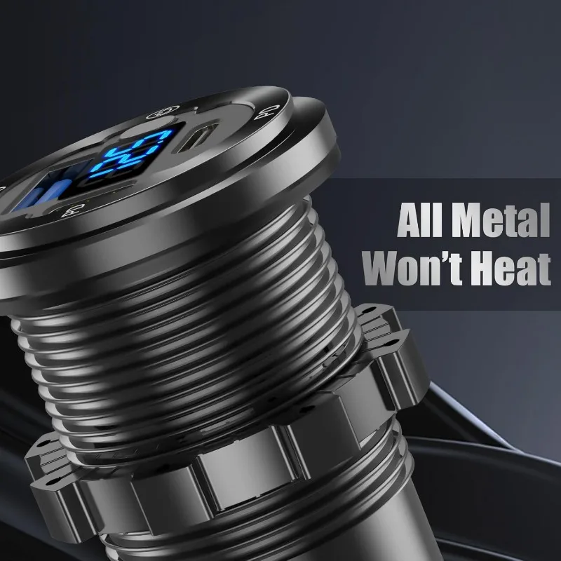 Ładowarka samochodowa Amazon Bestseller z przełącznikiem, szybka ładowarka wieloportowa do modyfikacji samochodów