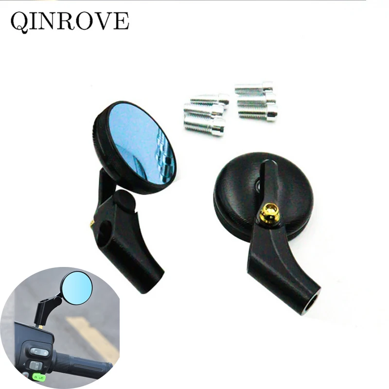 Blue Glass 8 10MM Mirror For Motorcycle Scooter Aluminum Alloy Small Side Mirror Universal For Suzuki Benelli Honda PCX125 XMAX