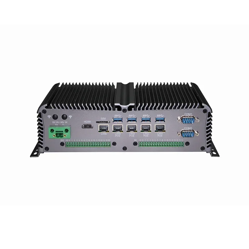 4 POE Lan Port Fanless Embedded Box PC Small X86 Industrial Mini Computer Intel 3855U I3 6100U Dual Core 1.6 2.4 GHz OEM ODM