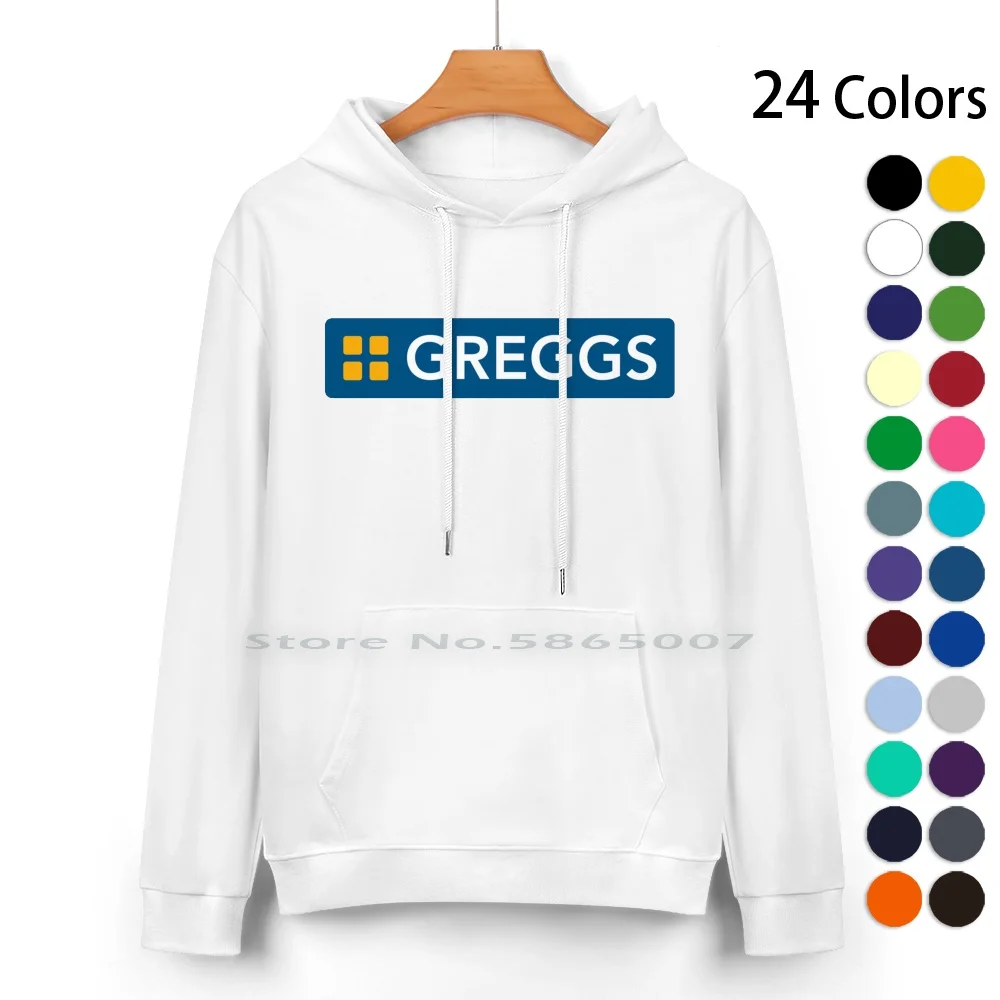 

Greggs Logo Pure Cotton Hoodie Sweater 24 Colors Greggs Logo Sayers Nandos Sausage Roll Pastry Bakery Pasty Takeaway Dominos