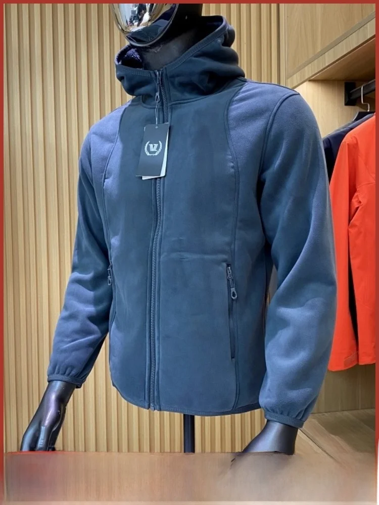 

Heavyweight New Winter Fce Lined Thiened Orlon Jaet Men's Hooded Zipper Outdoor Sle Warmth Youth Faion Polyester F...