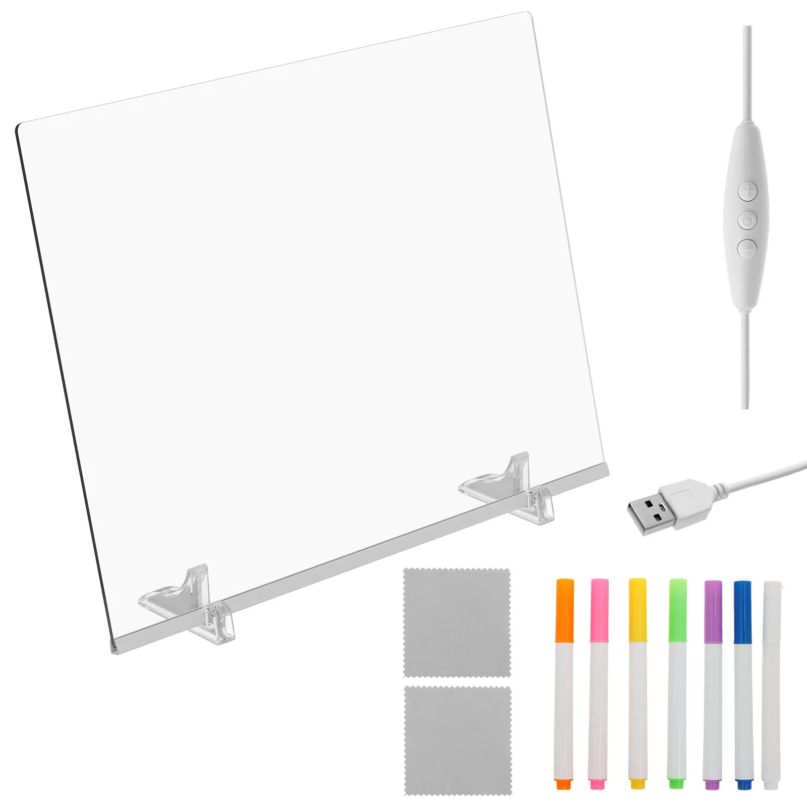 

LED Note Board Night Light with 7 Colors Pen Lighted Acrylic Drawing Board Glowing Message Marker Board For Office School Home