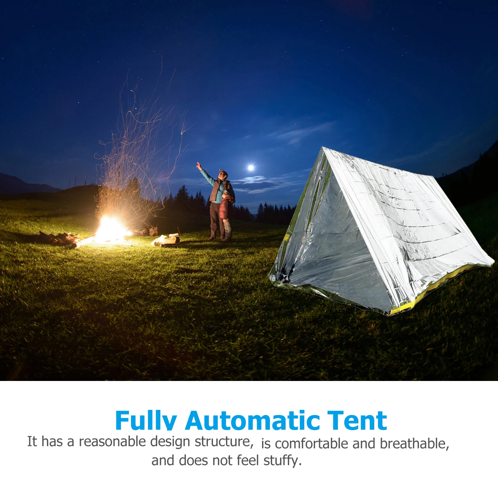 

Tent Portable for Traveling Durable Camping Outdoor Tabernacle Heat Preservation Triangular