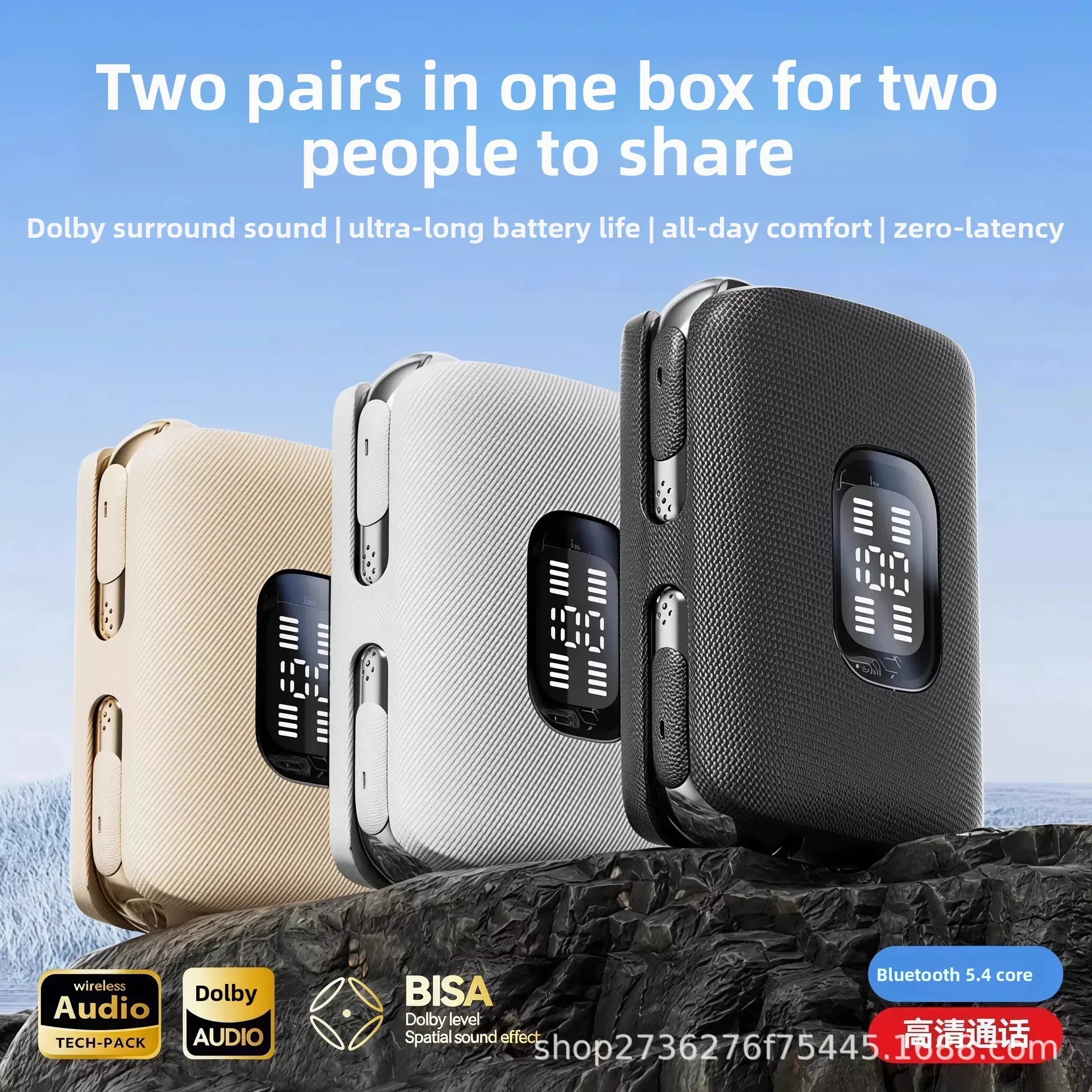 Bluetooth Earbuds Wireless In-Ear, Long Battery Life and High Sound Quality, for Gaming, Sports and Couples Use