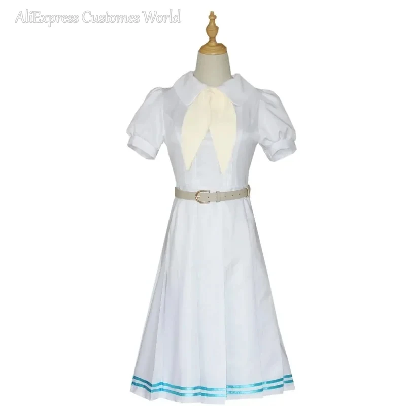 Anime Beastars White Rabbit Haru JK Uniform Dress White Dress Haru Cosplay Costume for Woman Girls Hallowmas Party Costume