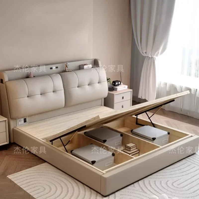 سرير نوم للأطفال فاخر وحديث مزدوج فردي متعدد الوظائف سرير تدليك متنقل Letto Matrimoniale أثاث الفندق #6