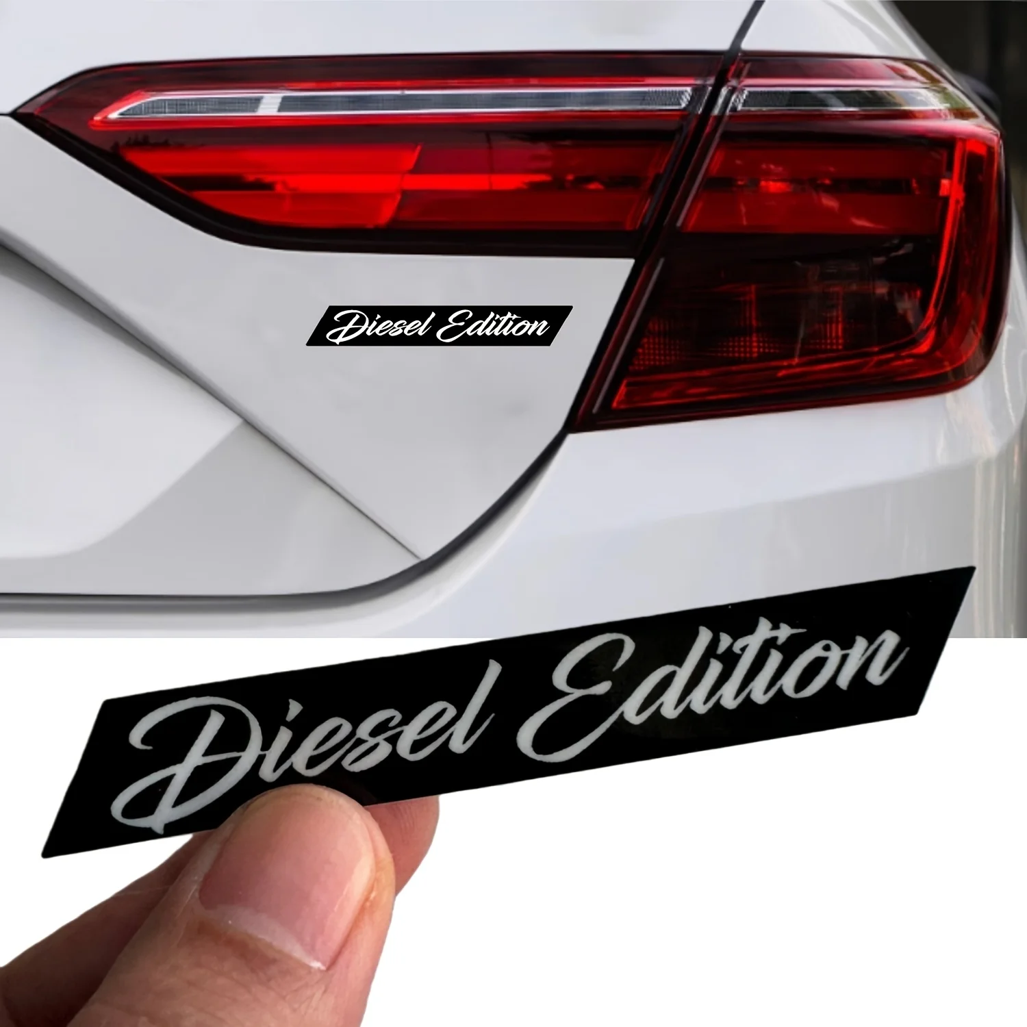 

Набор из 4 наклеек с надписью Diesel Edition, водонепроницаемые виниловые наклейки для автомобиля, грузовика, декора своими руками, черно-белые