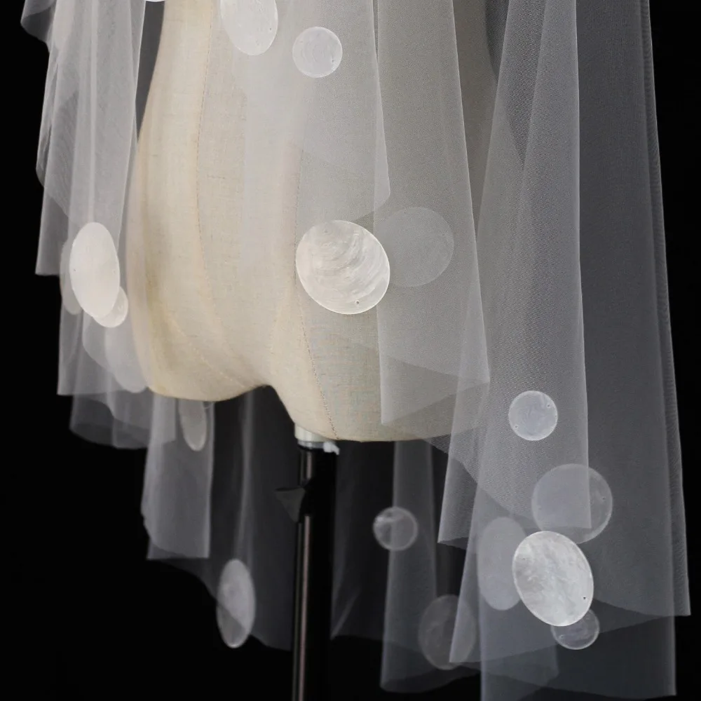 Wedding Veil Simple Printed Pearl Beaded Short Marriage Shoulder Bridal Veils Bride to Be Accessories