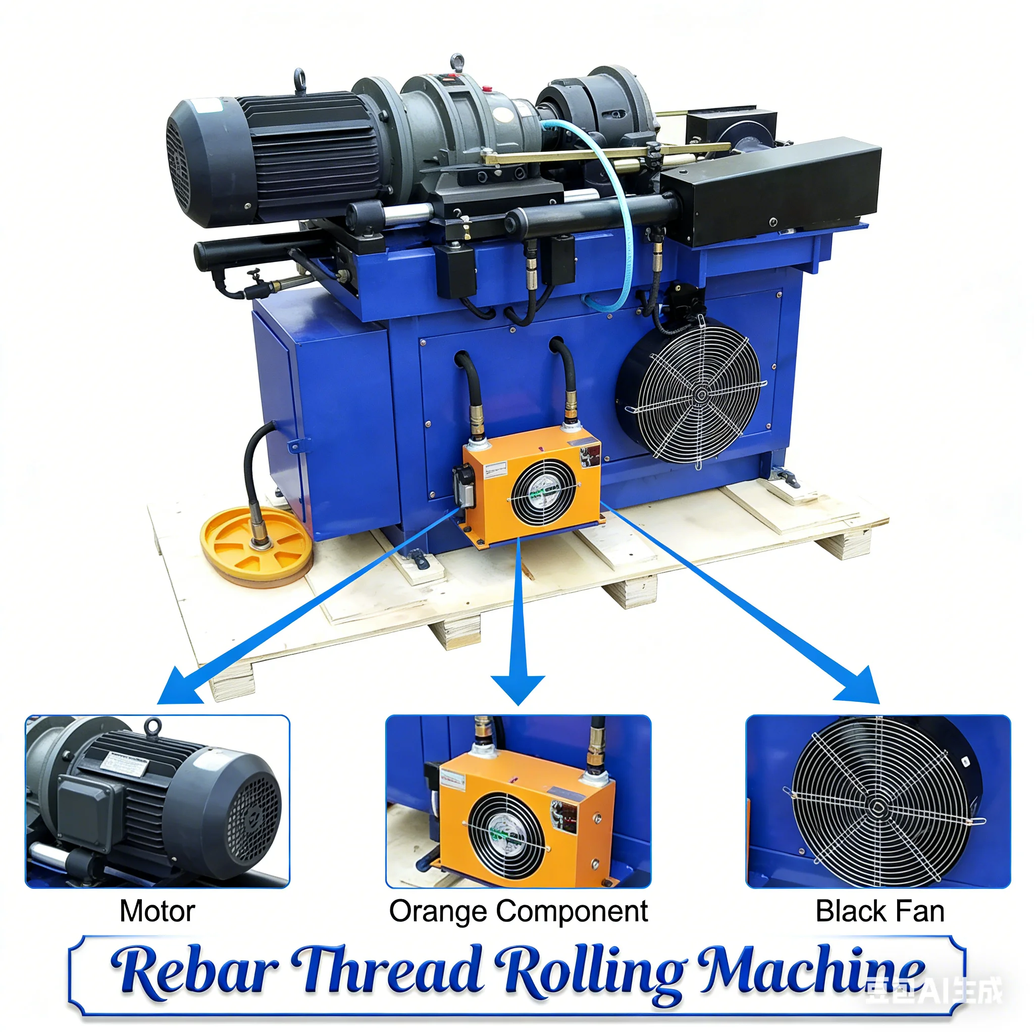 

Customized Automatic Rebar Hydraulic Steel Screw Building Thread Rolling Machine