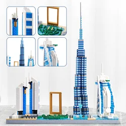 2545pcs City Skyline MIni Dubai Building Blocks Famous Architecture House Ornaments Bricks Assembled Toys New Years Gifts