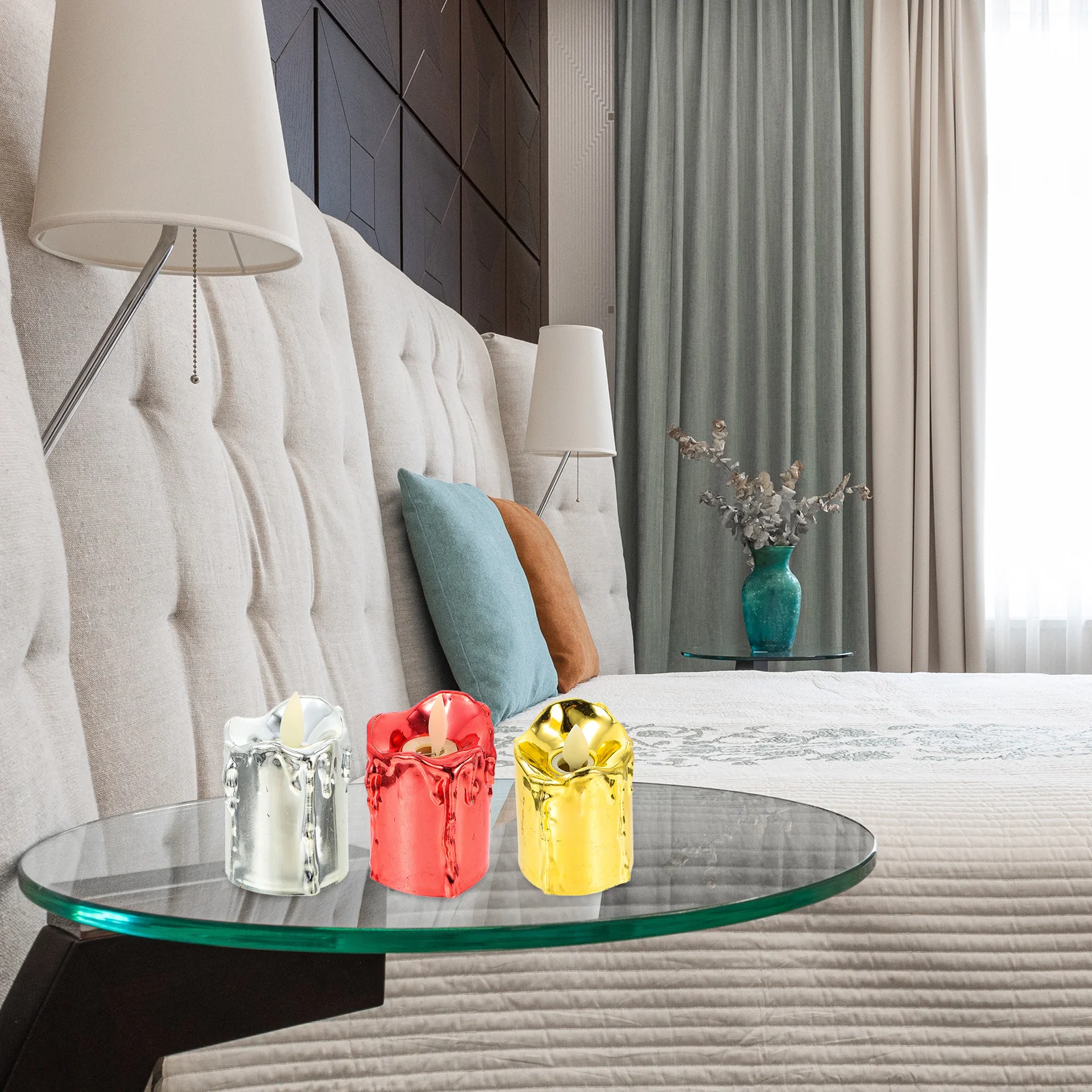 

3Pcs LED Lights Premium PP Smooth Surface Flameless Electric Candles Festival Desktop Decoration LED Candles