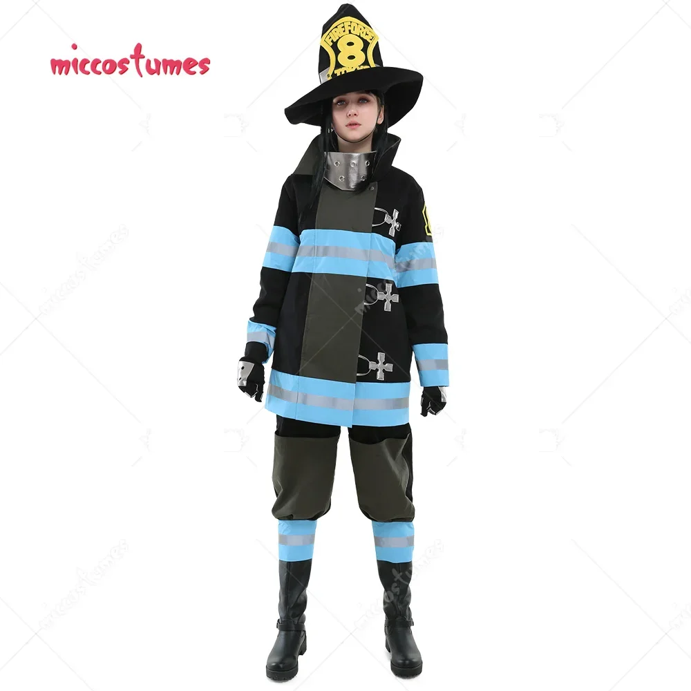 Miccostumes Maki Tamaki Fire Soldier Uniform Cosplay Costume  Fireman Uniform with Hat