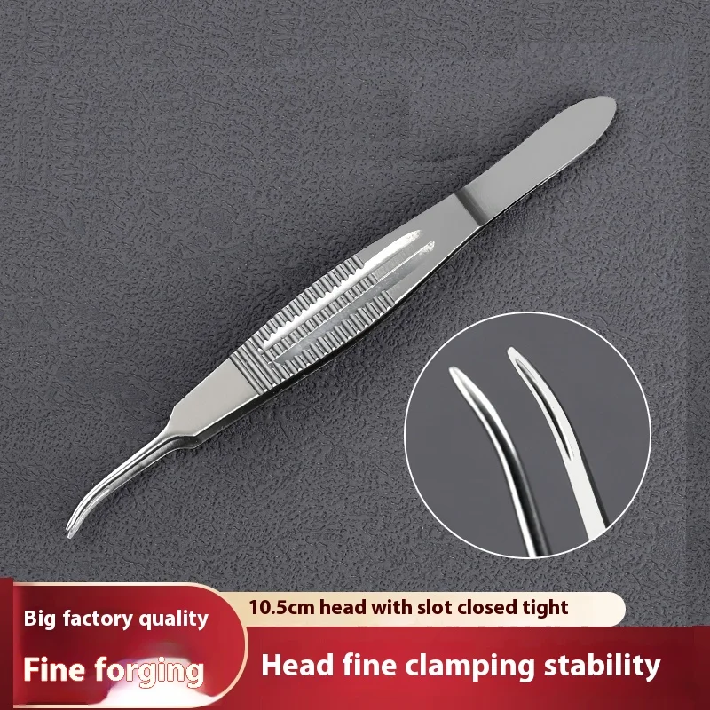 

FUE hair transplant extraction tweezers hollow plucking tweezers with horizontal stripes eyebrow extraction tweezers