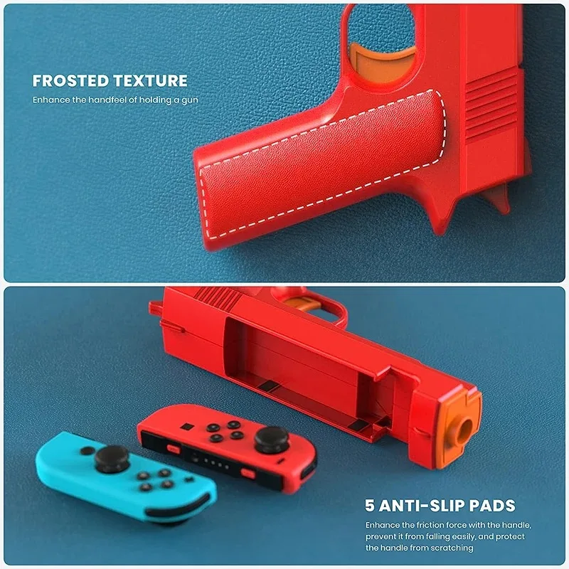 New For NS Switch Small Handle Shooting Game Gun Stock Grip Switch OLED Left and Right Controller Gun Stock Handle 2 Packs